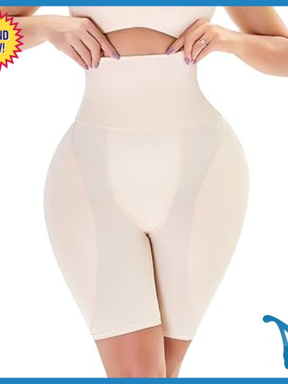 Medium High Waist Shapewear Shorts Tummy Control Butt Lift Padded Panties